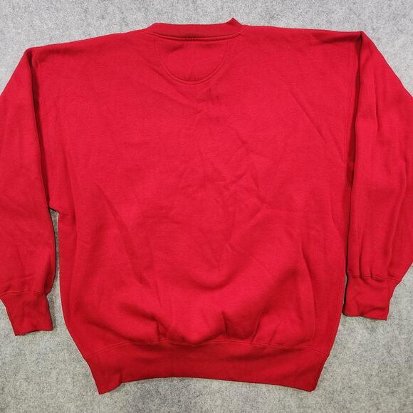 Vintage Wisconsin Badgers Sweatshirt Mens XL Red NCAA College Crewneck 90s - Picture 12 of 13